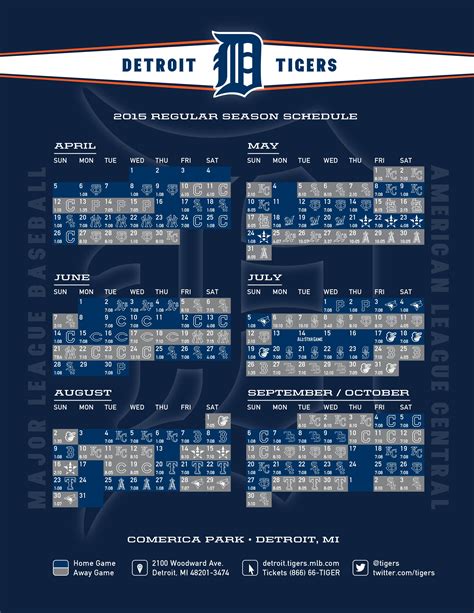 detroit tigers schedule 2015